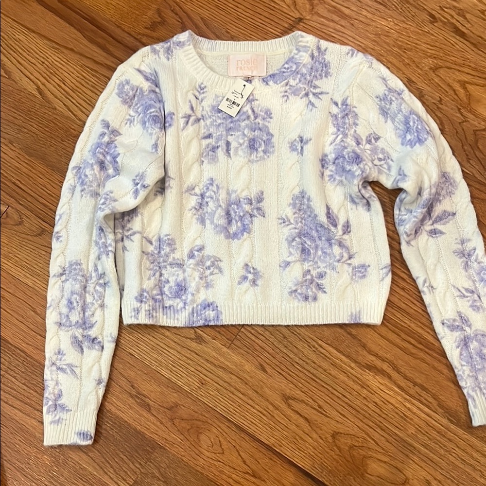 Francesca's Collections Floral Sweater